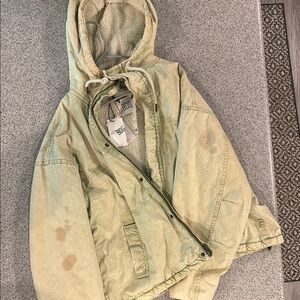 Urban Outfitters Beige Hooded Jacket